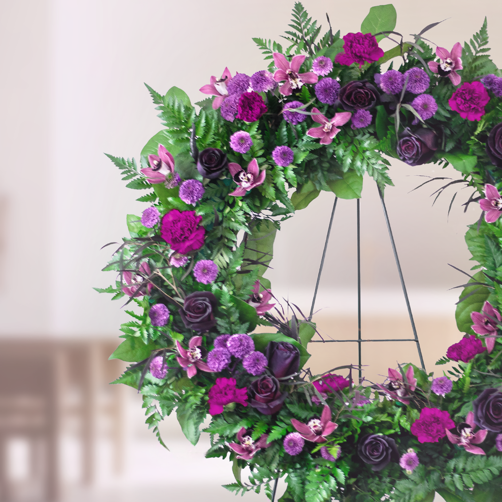 WB-690-RIVER-Funeral-Round-Wreath-Spray