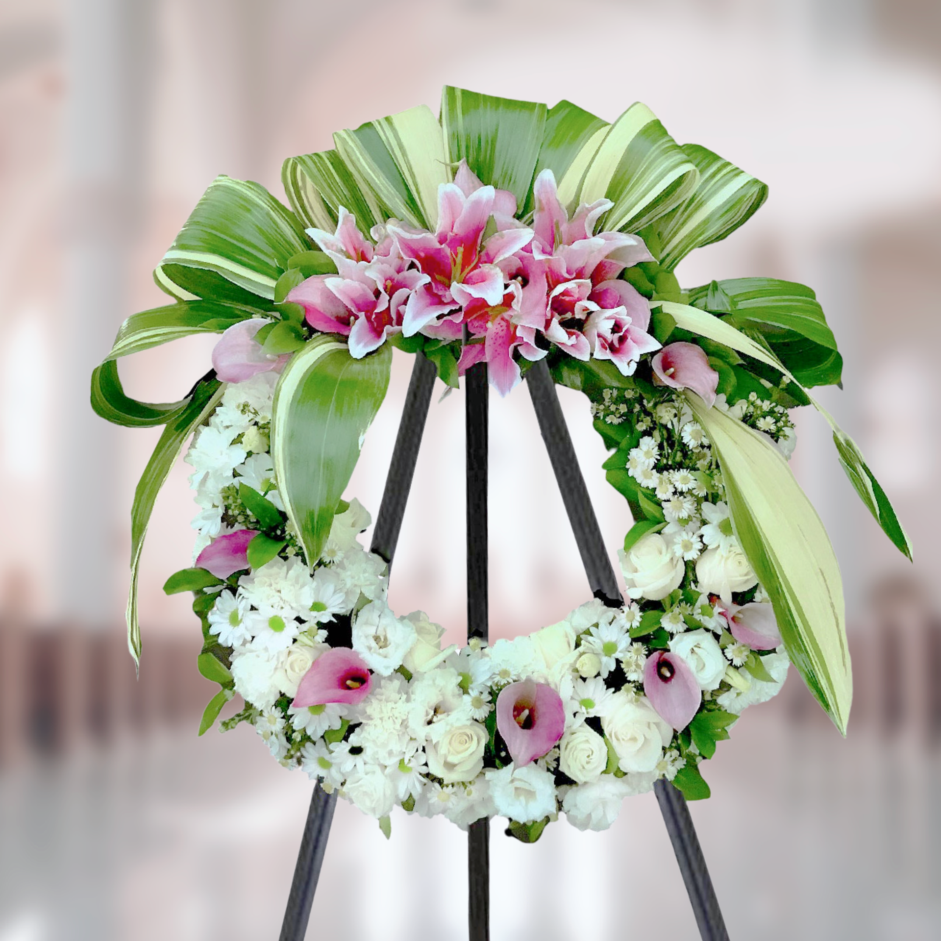 WP-563-FABLE-Funeral - Round-Wreath-Spray