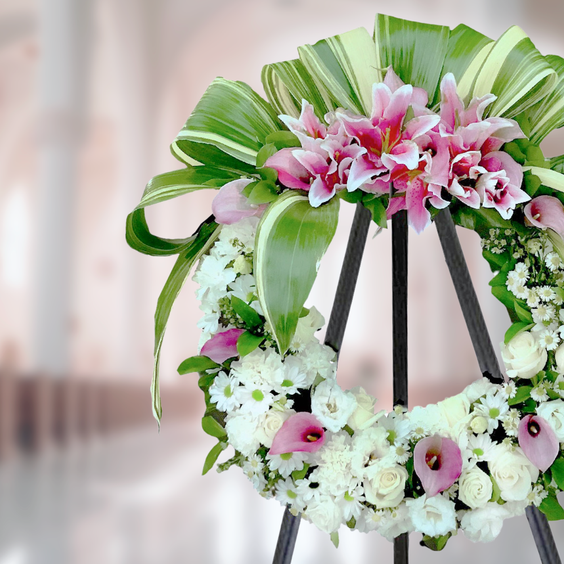 WP-563-FABLE-Funeral - Round-Wreath-Spray