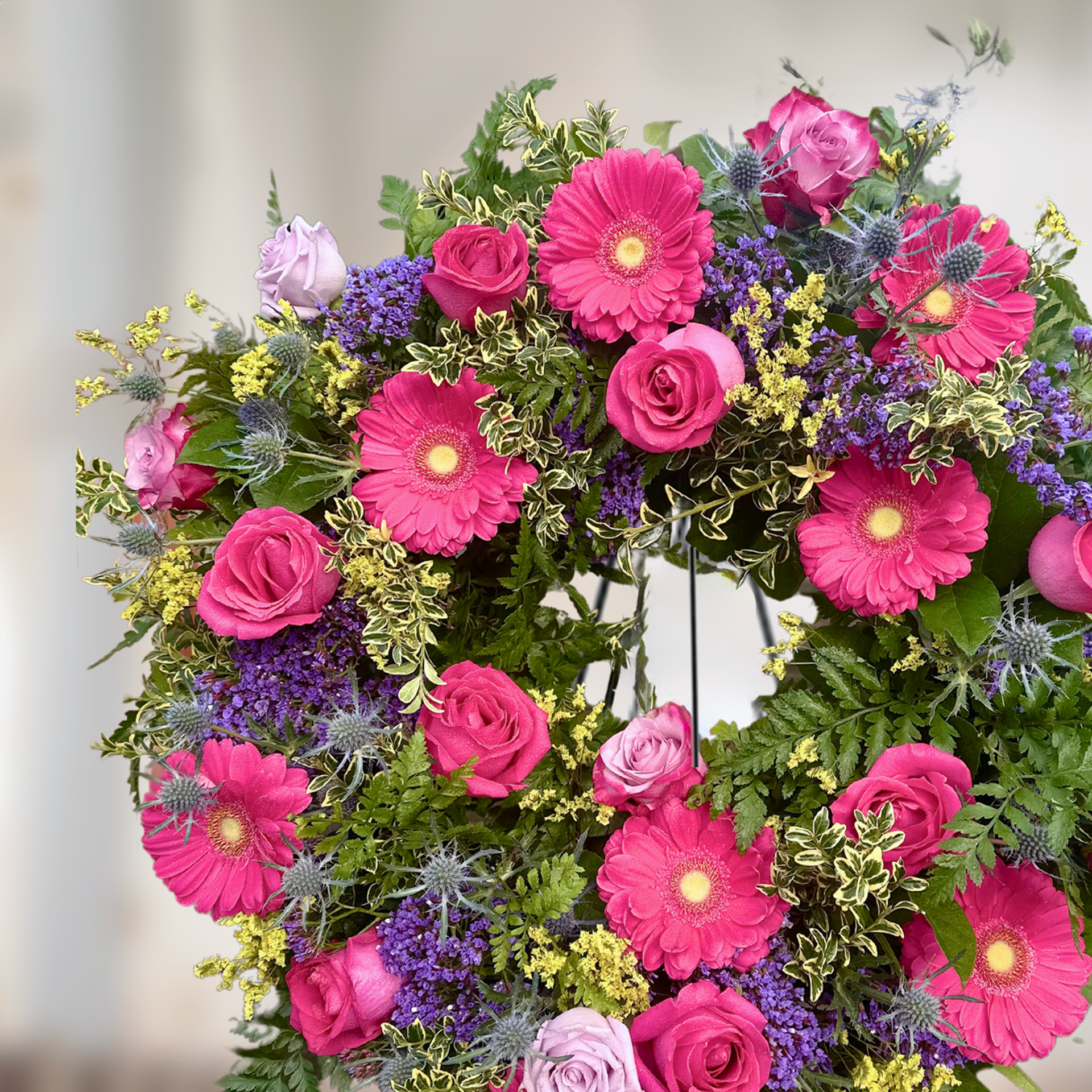 WP-578-GABRIELLE-Funeral-Round-Wreath-Spray