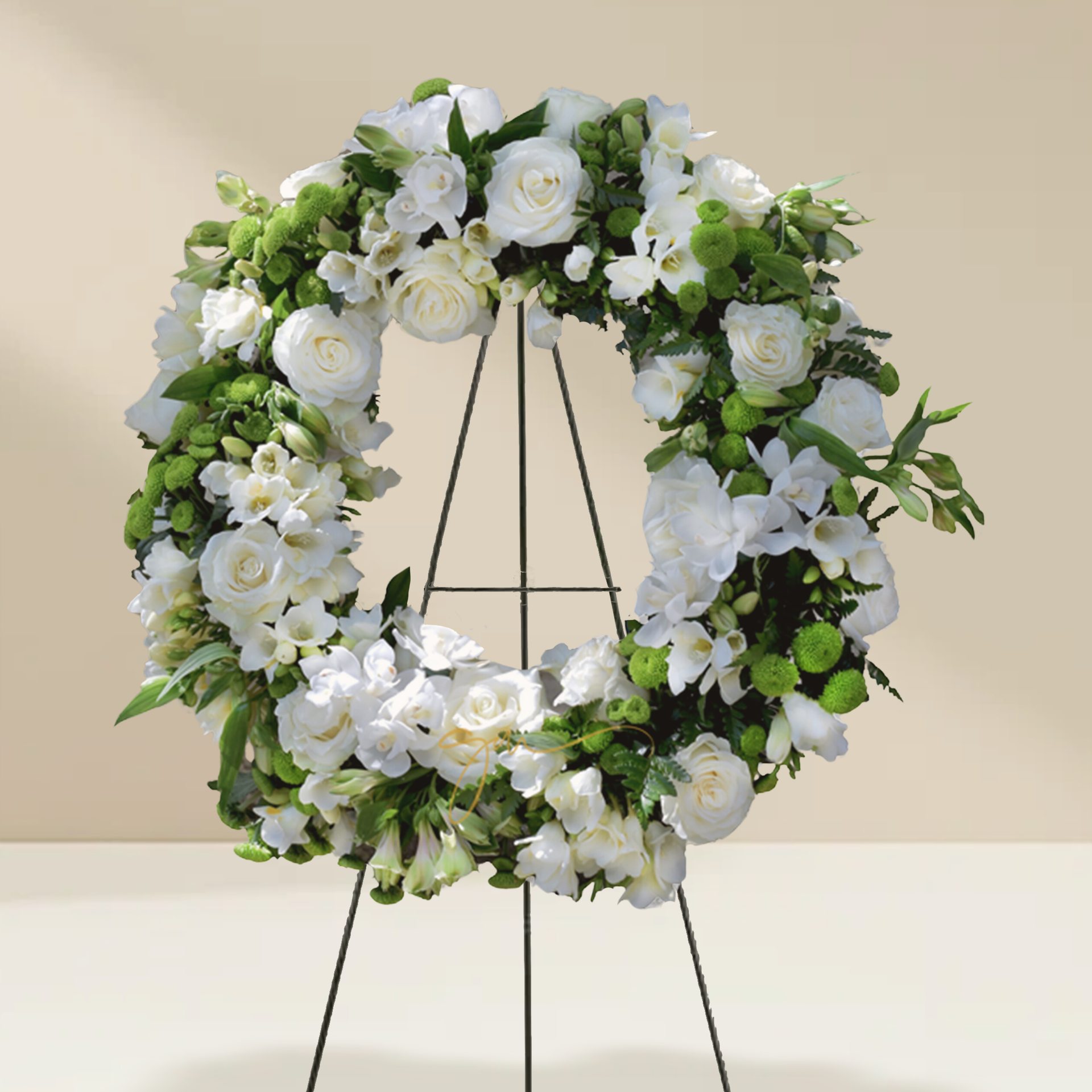WW-334-AURORA-Funeral-Round-Wreath-Spray