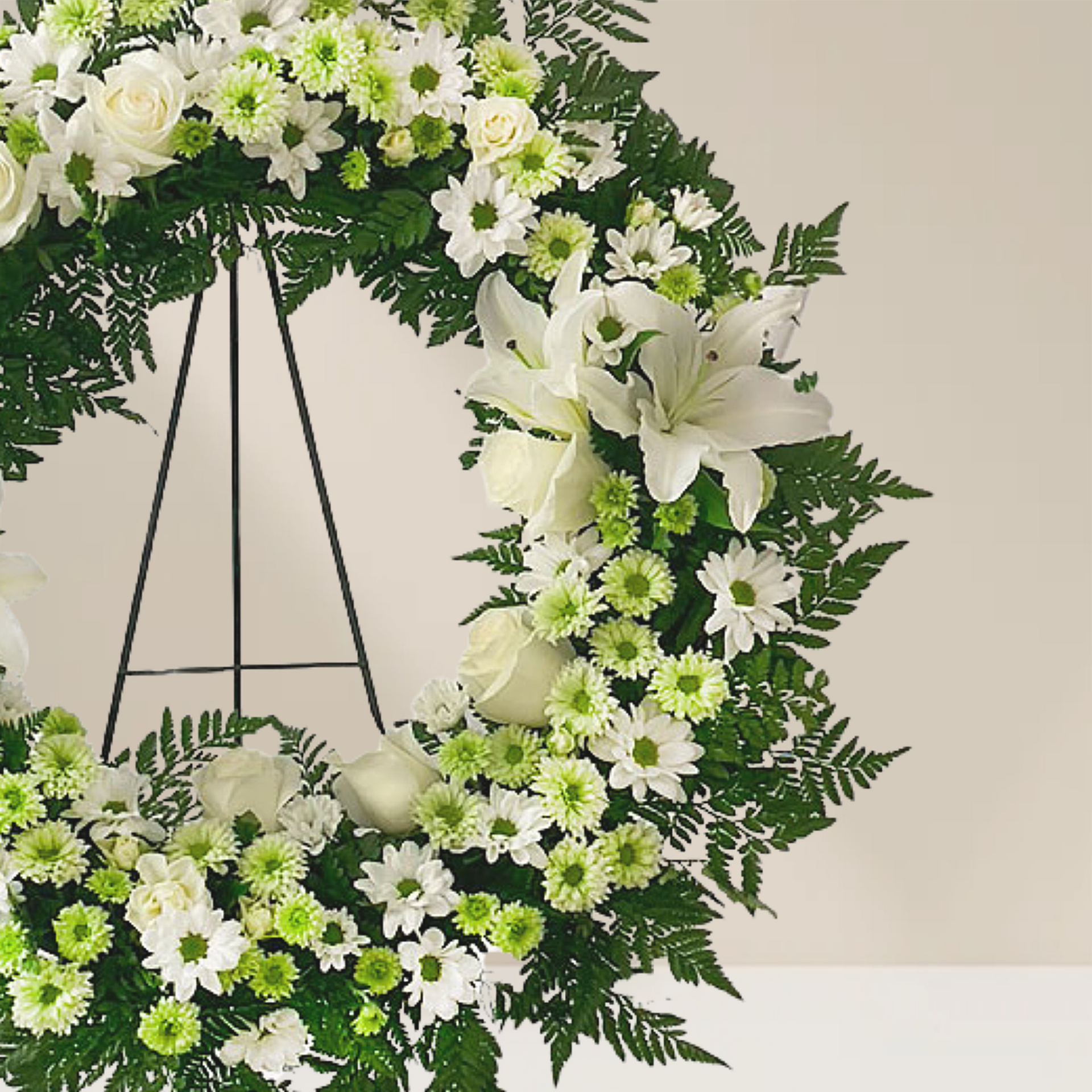 WW-336-FREYA-Funeral-Round-Wreath-Spray