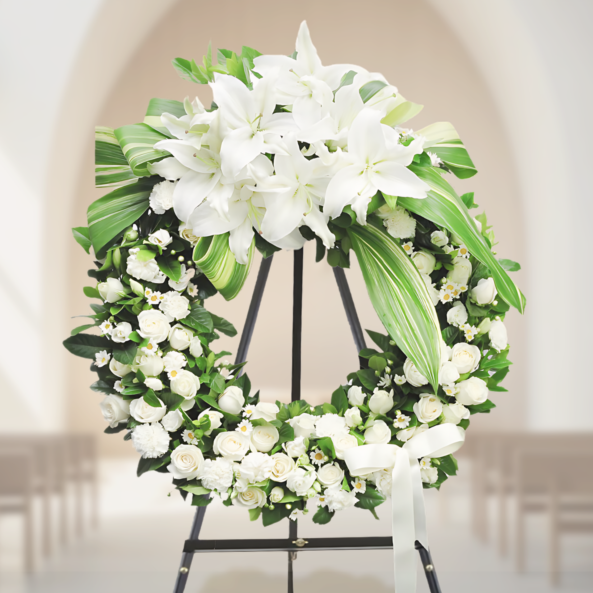 WW-338-APATE-Funeral-Round-Wreath-Spray