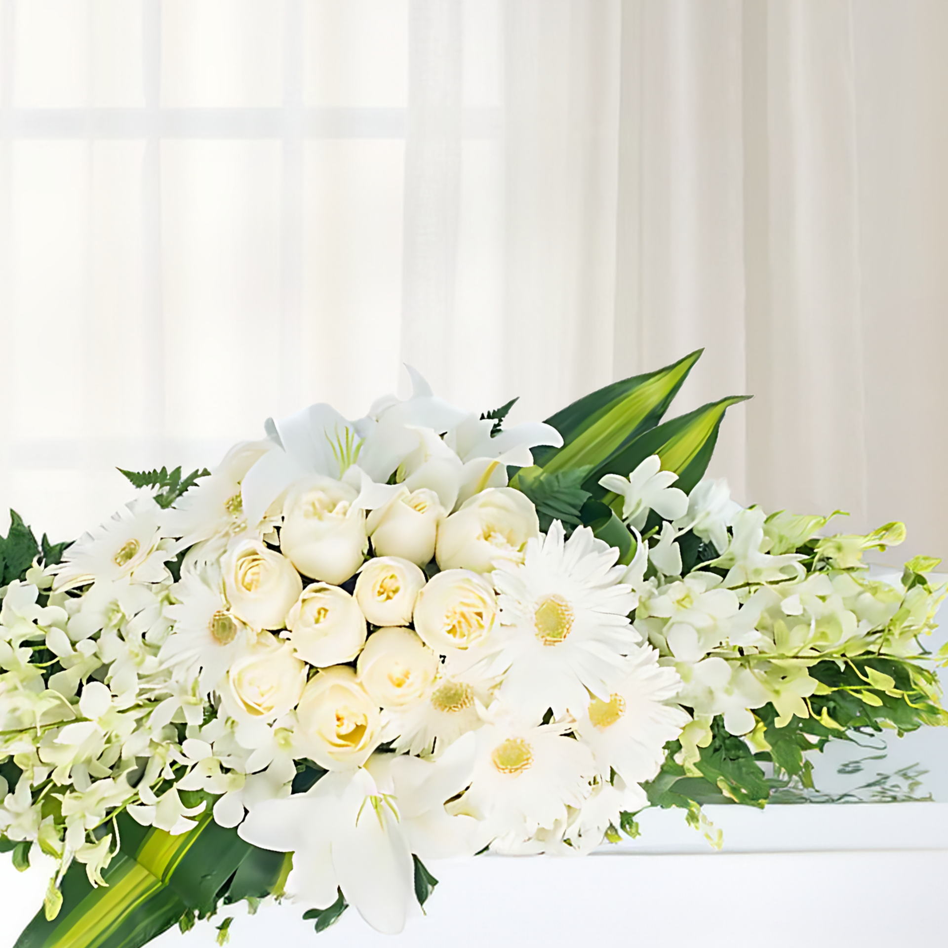 WW-357-HERON-Funeral-Casket-Spray