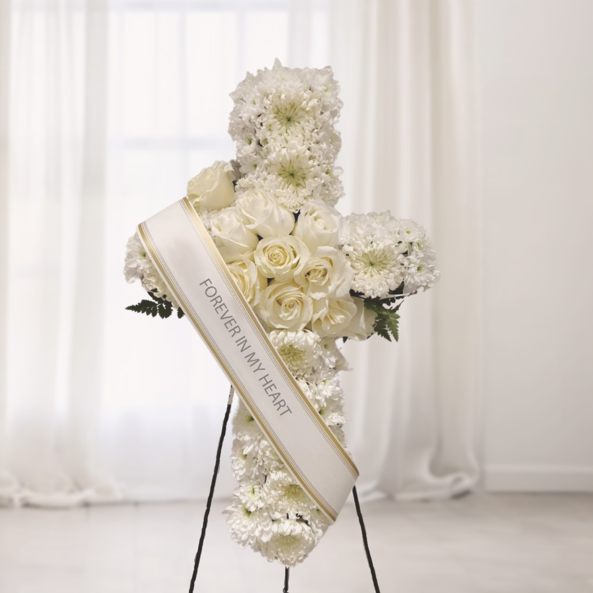 WW-367-INNOCENCE-Funeral-Cross-Wreath-Spray