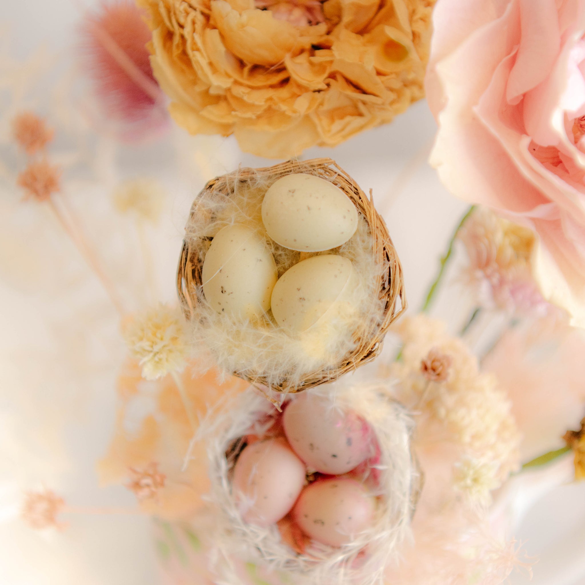 PDRY-113-SPRINGTIME & EASTER SERENITY-Dried Flower Centerpiece