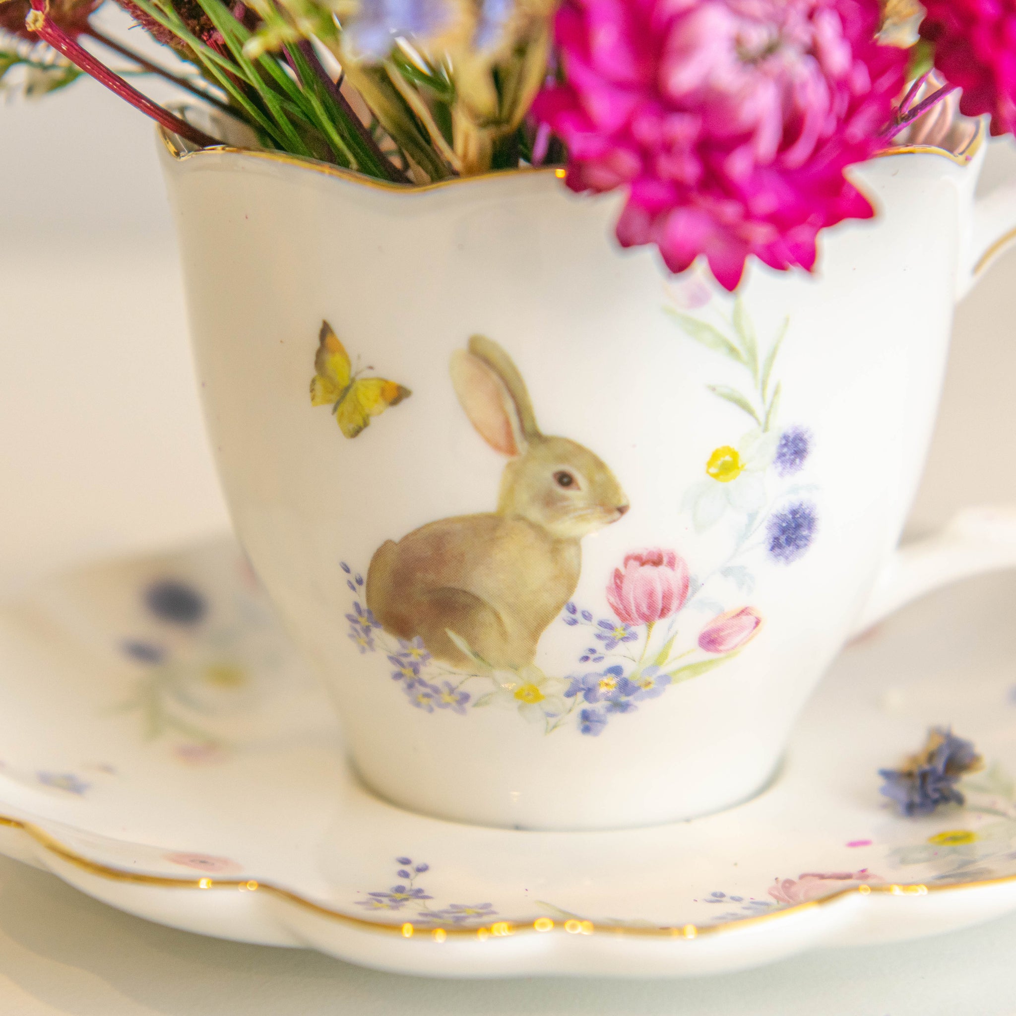 PDRY-114-EASTER PASTEL GLOW-Dried Flower Centerpiece