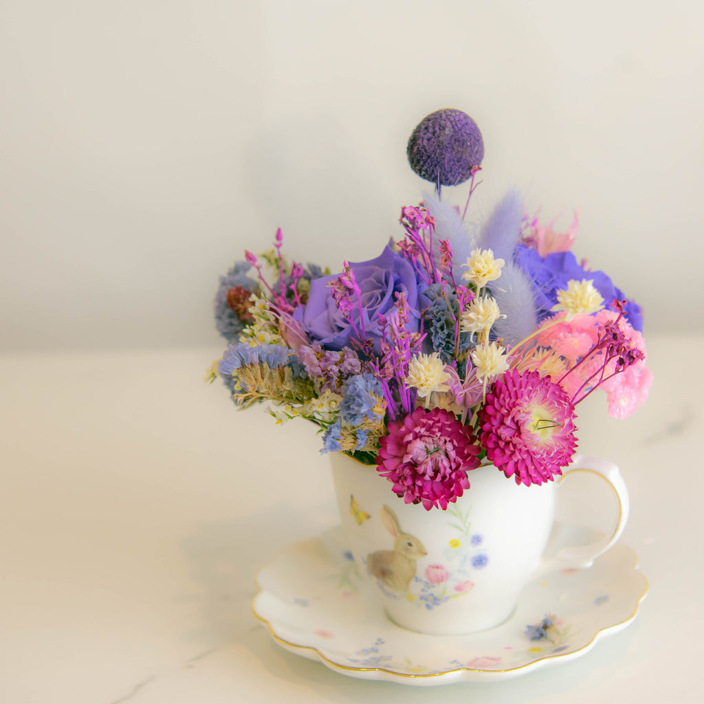 PDRY-114-PASTEL GLOW-Dried Flower Centrepiece