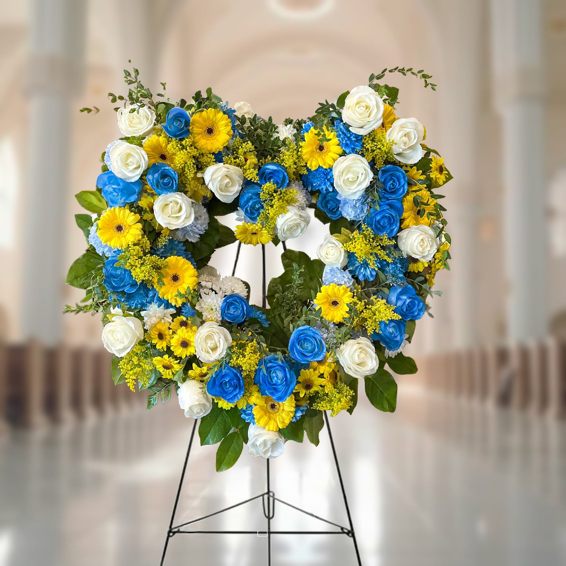 Heart wreath for memorial tribute and sympathy Vancouver