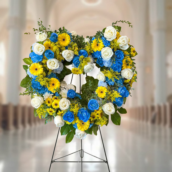 Heart wreath for memorial tribute and sympathy Vancouver