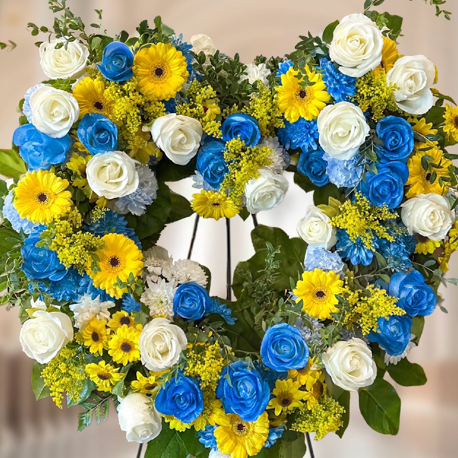 Heart wreath for memorial tribute and sympathy Vancouver