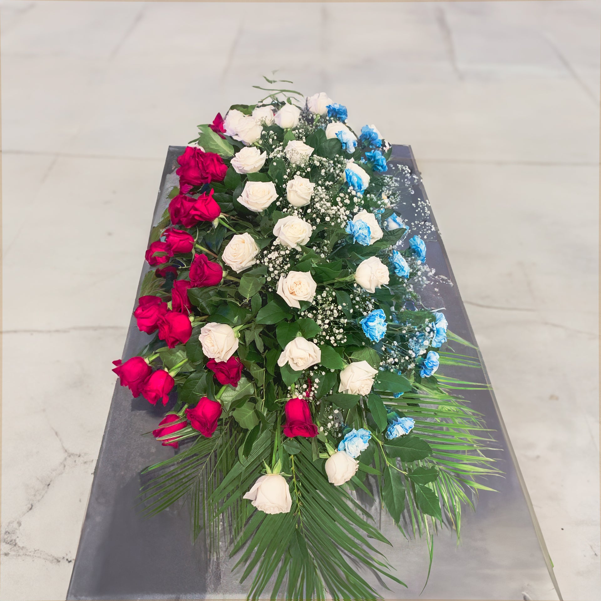 WR-485-FLAG(B,R&W)-Funeral-Casket-Spray