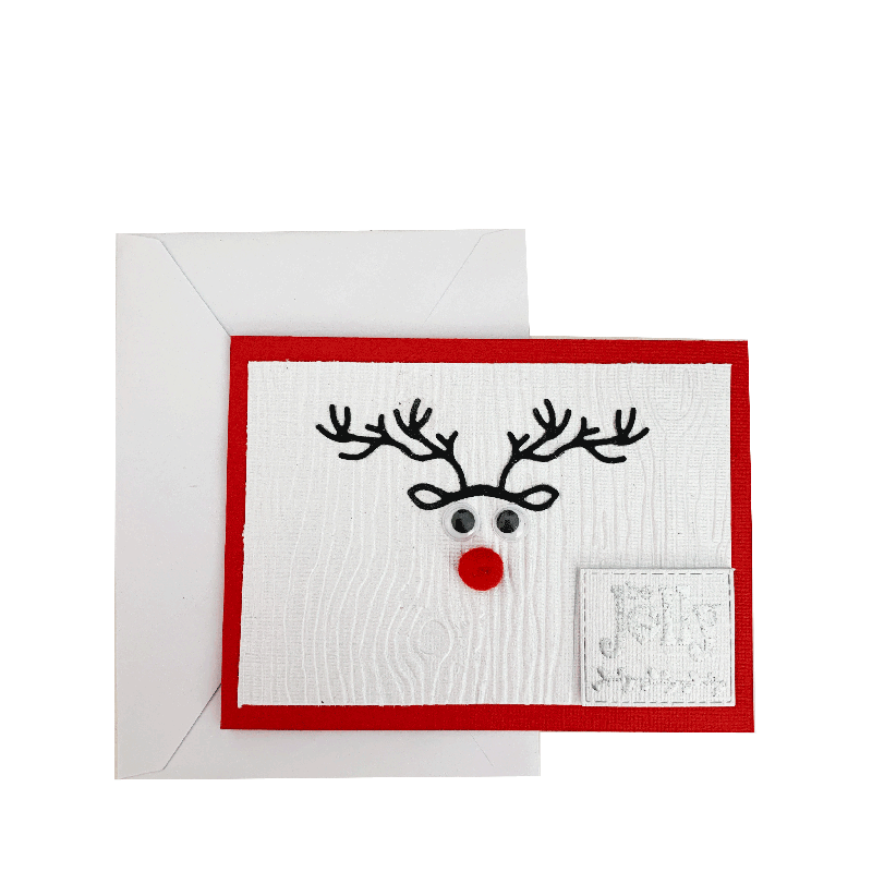 Christmas - Be Jolly - Rudolph - Petalino Handmade Cards