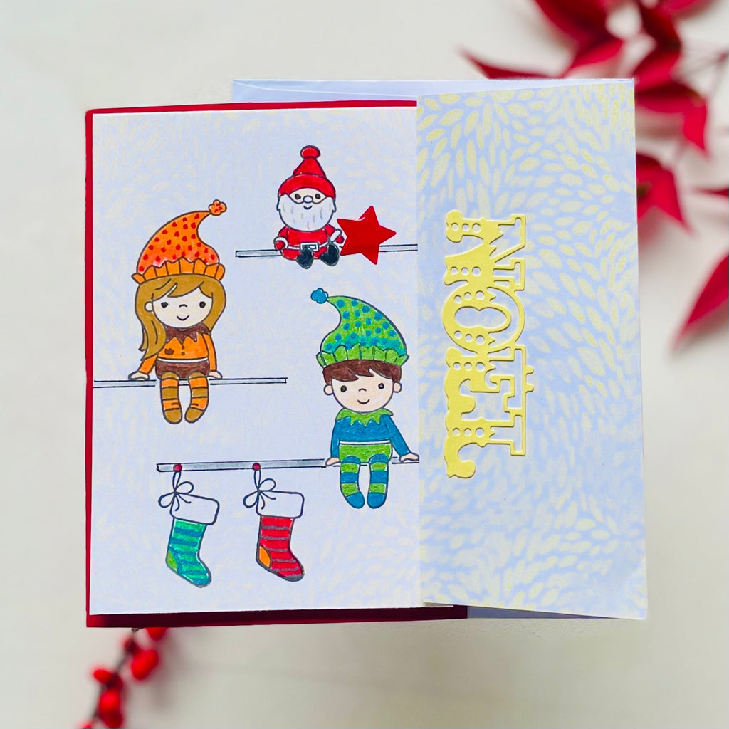 Christmas - Elves - Noel - Petalino Handmade Cards