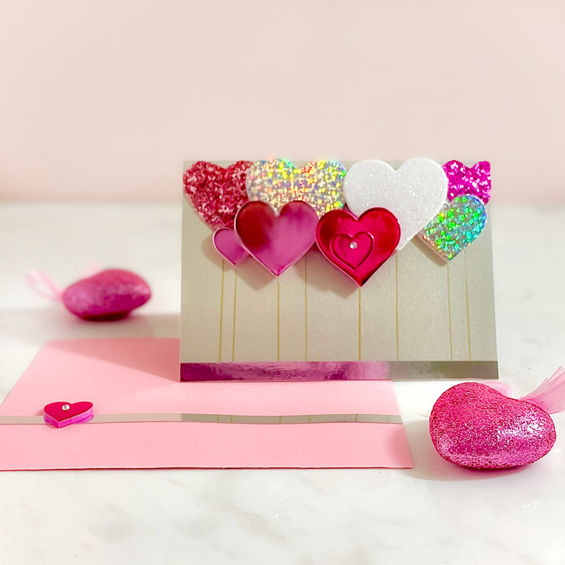 I love you - Hearts- Petalino Handmade Cards